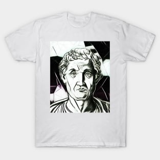 Anicius Manlius Severinus Boethius Black and White Portrait | Boethius Artwork 3 T-Shirt